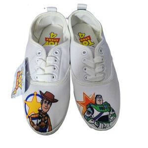 Disney Toy Story Buzz Woody Lace-Up Sneakers Shoes Size 6